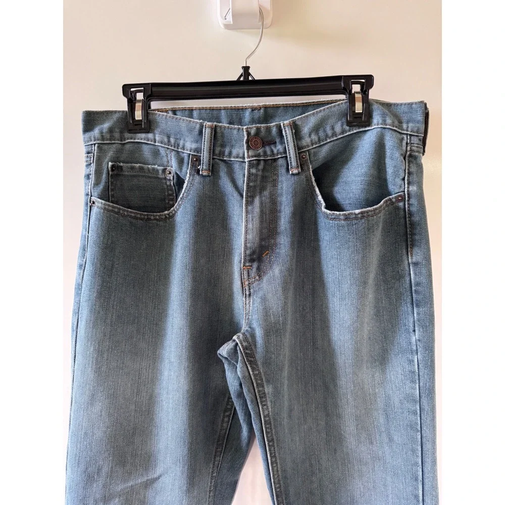 Levis 559 Mens Relaxed Straight Leg Jeans Medium Wash Blue Denim 33x34